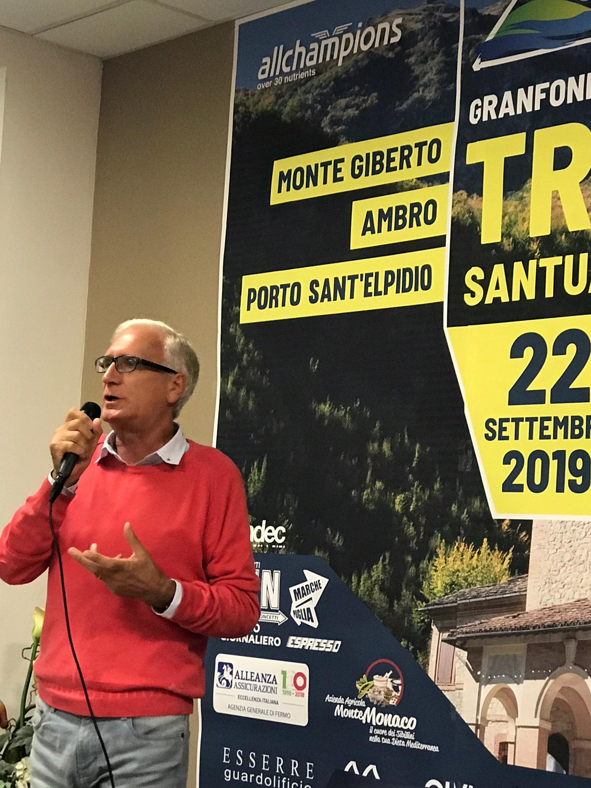 A Monte Giberto “battesimo” della Granfondo dei Tre Santuari del Fermano
